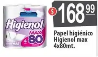 Autoservicio Capo Higienol Papel Higienico max 4x80mt oferta