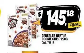 Supermercados Yaguar Nestle Cereales Cookie Crisp 220g oferta