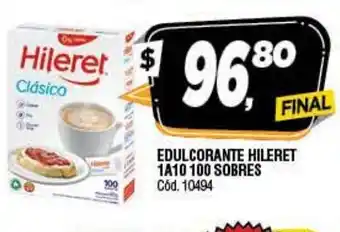 Supermercados Yaguar Hileret Edulcorante 1A 10 100 Sobres oferta