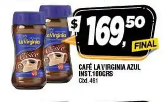 Supermercados Yaguar La Virginia Café Azul Inst. 100grs oferta