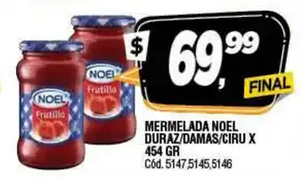 Supermercados Yaguar Noel Mermelada Duraz/Damas/Ciru x 454 gr oferta