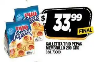 Supermercados Yaguar Trio Pepas Galletita Membrillo 200grs oferta
