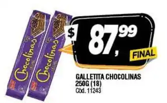 Supermercados Yaguar Chocolinas Galletita 250g oferta