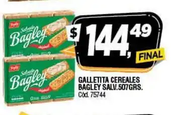 Supermercados Yaguar Bagley Galletita Cereales Salv. 507grs oferta