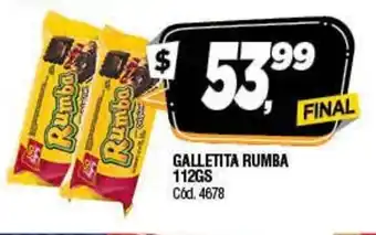 Supermercados Yaguar Rumba Galletita 112gs oferta
