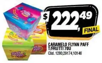 Supermercados Yaguar Flynn Paff Caramelo T/Frutti 70U oferta