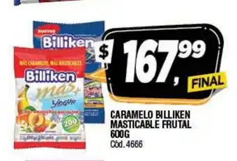 Supermercados Yaguar Billiken Caramelo Masticable Frutal 600g oferta