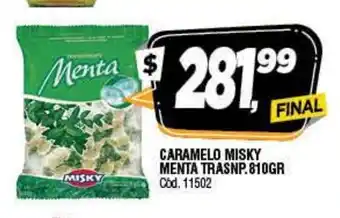 Supermercados Yaguar Menta Caramelo Misky Trasnp.810gr oferta