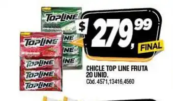 Supermercados Yaguar Top Line Chicle Fruta 20 Unid. oferta