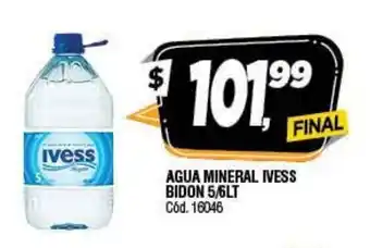 Supermercados Yaguar Ivess Agua Mineral Bidon 5/6Lt oferta