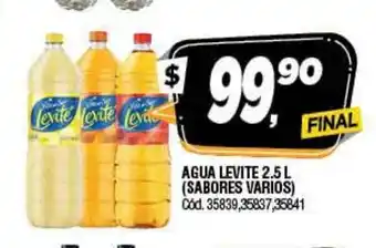 Supermercados Yaguar Levite Agua 2.5 L (Sabores Varios) oferta