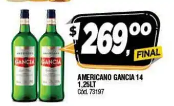 Supermercados Yaguar Gancia Americano 14 1.25Lt oferta