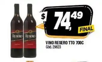 Supermercados Yaguar Resero Vino TTO 700c oferta