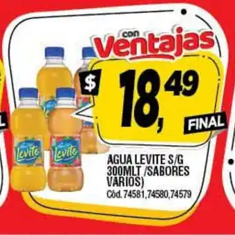 Supermercados Yaguar Levite Agua S/G 300Mlt/ Sabores Varios) oferta