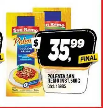 Supermercados Yaguar San Remo Polenta Inst. 500g oferta