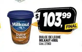 Supermercados Yaguar Milkaut Dulce De Leche 400g oferta