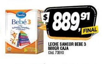 Supermercados Yaguar Sancor Bebe 3 Leche 800gr Caja oferta