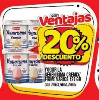Supermercados Yaguar La Serenisima Yogur Cremix/ Firme Varios 120gr oferta