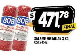 Supermercados Yaguar 808 Salame Milan x kg oferta