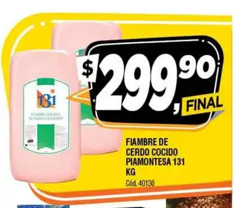 Supermercados Yaguar Piamontesa 131 Fiambre De Cerdo Cocido kg oferta