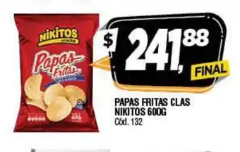 Supermercados Yaguar Nikitos Papas Fritas Clásicas 600g oferta