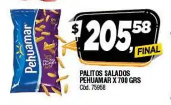 Supermercados Yaguar Pehuamar Palitos Salados x 700grs oferta