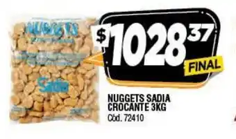 Supermercados Yaguar Sadia Nuggets Crocante 3kg oferta