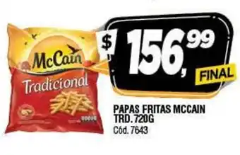 Supermercados Yaguar McCain Papas Fritas Tradicional 720g oferta