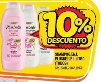 Supermercados Yaguar Plusbelle Shampoo/Enj. 1 Litro (Todos) oferta