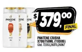 Supermercados Yaguar Pantene Cr/Shampoo x 700/750ml (Todos) oferta