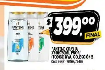 Supermercados Yaguar Pantene Cr/Shampoo x 700/750ml Pro-V (Todos) NVA. Colección oferta
