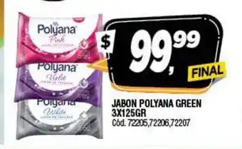 Supermercados Yaguar Polyana Jabon Green 3x125gr oferta