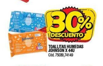 Supermercados Yaguar Johnson Toallitas Humedas x 44u oferta