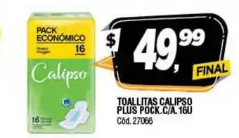 Supermercados Yaguar Calipso Toallitas Plus Pock. C/A. 16U oferta