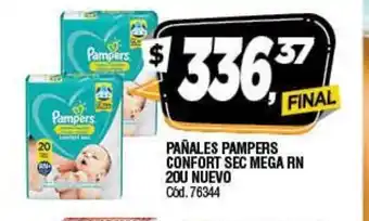 Supermercados Yaguar Pampers Pañales Confort Sec Mega Rn Nuevo 20u oferta