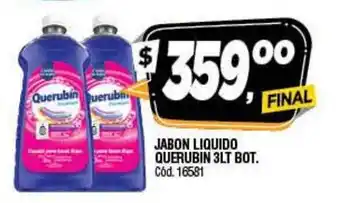Supermercados Yaguar Querubin Jabon Liquid 3lt Bot. oferta