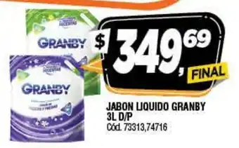 Supermercados Yaguar Granby Jabon Liquido D/p 3L oferta