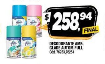 Supermercados Yaguar Glade Desodorante Amb. Autom. Full oferta