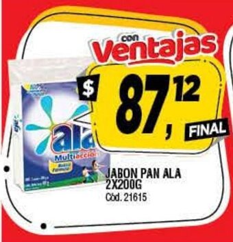 Supermercados Yaguar Ala Jabon Pan 2x200g oferta