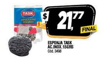 Supermercados Yaguar Task Esponja Ac. Inox. 15grs oferta