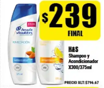 Supermayorista Vital H&S Shampoo y Acondicionador x300/375ml oferta