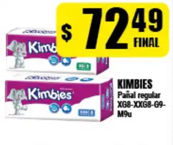 Supermayorista Vital Kimbies Pañal regular xG8-XXG8-G9-M9u oferta