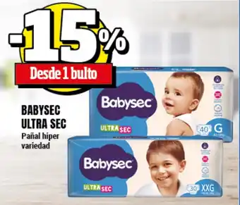 Supermayorista Vital Babysec Ulta Sec Pañal hiper variedad oferta