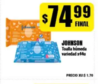 Supermayorista Vital Johnson Toalla húmeda variedad x44u oferta