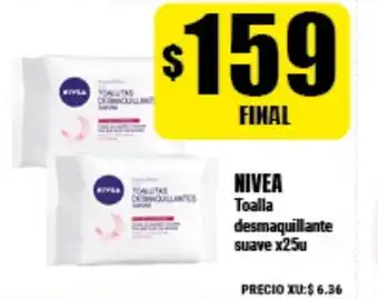 Supermayorista Vital Nivea Toalla desmaquillante suave x25u oferta