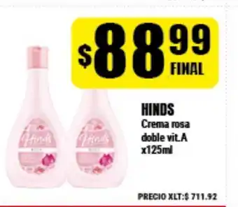 Supermayorista Vital Hinds Crema rosa doble vit. A x125ml oferta