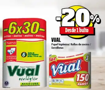 Supermayorista Vital Vual Papel higiénico/ Rollos de cocina / Servilletas oferta