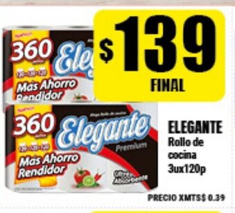 Supermayorista Vital Elegante Rollo de cocina 3ux120p oferta