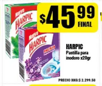 Supermayorista Vital Harpic Pastilla para inodoro x20gr oferta