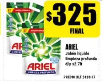Supermayorista Vital Ariel Jabón líquido limpieza profunda d/p x2.7lt oferta